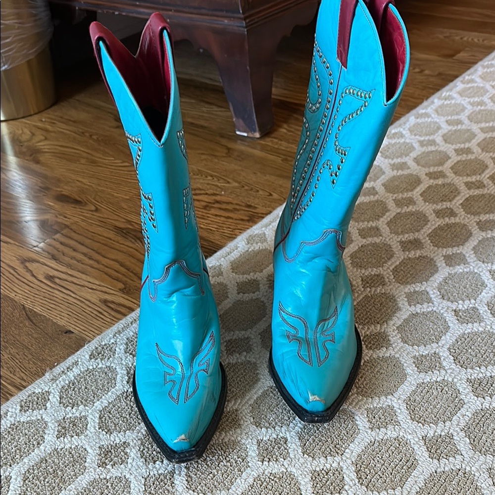 Frye Turquoise Western Boots
